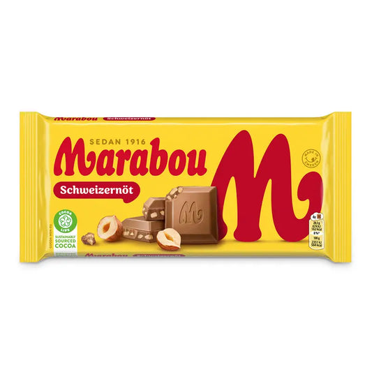 Marabou Schweizernöt Mjölkchoklad Chokladkaka 160g