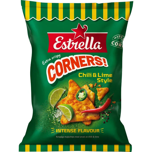 Estrella Chips Corners Chili/Lime Style 160g